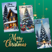 クリスマスツリーブックマークホリデーカード シーズンカード