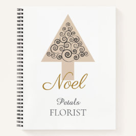 クリスマスツリーブティックフラワリストブランディング、Noel ノートブック