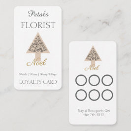 クリスマスツリーブティックフローリストブランディング、Noel ロイヤリティカード