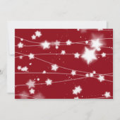 クリスマスツリーブライトスターズクリスマスパーティーマルーン 招待状 (裏面)