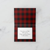 クリスマスツリーブラックレッドプリド喜びの願いが穴を開ける シーズンカード (内部)