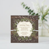 クリスマスツリーブランチスノーフレークズホリデーパーティ 招待状 (スタンド正面)