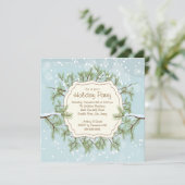 クリスマスツリーブランチスノーフレークズホリデーパーティ 招待状 (スタンド正面)