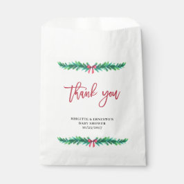 クリスマスツリーブランチ赤ちゃんシャワー フェイバーバッグ