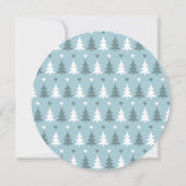 クリスマスツリーブルーグレークリスマスパーティーサークル 招待状 (裏面)