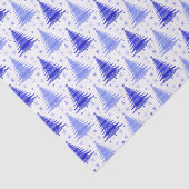 クリスマスツリーブルーペリウィンクルパターンデザイン 薄葉紙 (詳細)