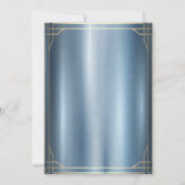 クリスマスツリーブルーメタリックカンパニークリスマス 招待状 (裏面)