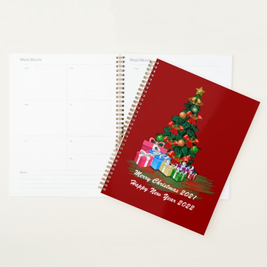 クリスマスツリープランナー（赤） プランナー手帳 (ディスプレー)