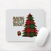 クリスマスツリープレイド マウスパッド (マウス)