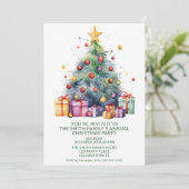 クリスマスツリープレゼントグリーンパーティー 招待状 (スタンド正面)