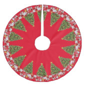 クリスマスツリープレゼントツリースカート ブラッシュドポリエステルツリースカート (正面)