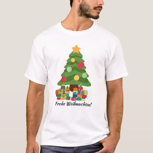 クリスマスツリープレゼントメリークリスマス！ Tシャツ (正面)