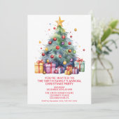 クリスマスツリープレゼントレッドパーティー 招待状 (スタンド正面)