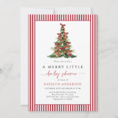 クリスマスツリーベイビーシャワー 招待状 (正面)