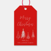 クリスマスツリーベクターメリークリスマス ギフトタグ (正面)