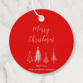 クリスマスツリーベクターメリークリスマス フェイバータグ (裏面)