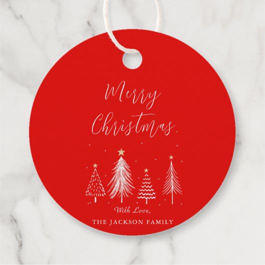 クリスマスツリーベクターメリークリスマス フェイバータグ (裏面)