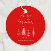 クリスマスツリーベクターメリークリスマス フェイバータグ (正面)