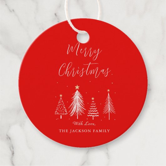 クリスマスツリーベクターメリークリスマス フェイバータグ (正面)