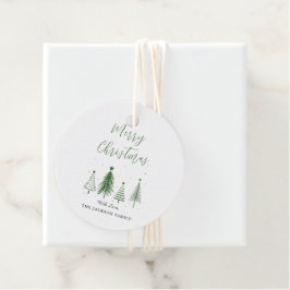 クリスマスツリーベクターメリークリスマス フェイバータグ