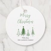 クリスマスツリーベクターメリークリスマス フェイバータグ (裏面)