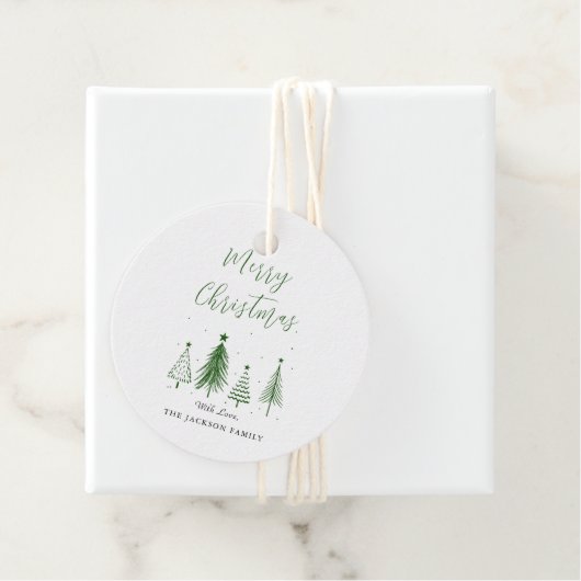 クリスマスツリーベクターメリークリスマス フェイバータグ (インサイチュ)