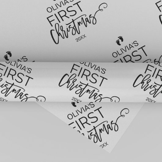 クリスマスツリーベビーの初めてのクリスマス ラッピングペーパー