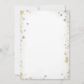クリスマスツリーベビーシャワー招待状シルバー金ゴールド 招待状 (裏面)