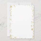 クリスマスツリーベビーシャワー招待状金ゴールド 招待状 (裏面)