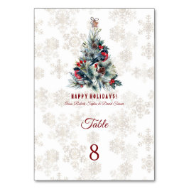 クリスマスツリーベリーズホリデーウィズモノグラム テーブルナンバー