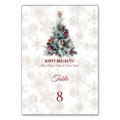 クリスマスツリーベリーズホリデーウィズモノグラム テーブルナンバー (裏面)