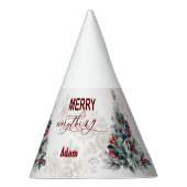 クリスマスツリーベリーズホリデーウィズモノグラム パーティーハット (右)