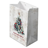 クリスマスツリーベリーズホリデーウィズモノグラム ミディアムペーパーバッグ (裏面アングル)