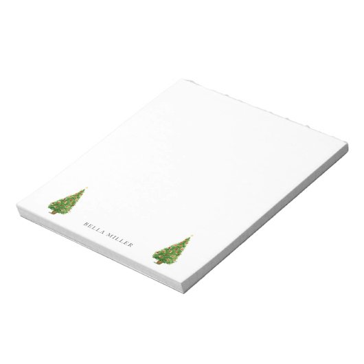 クリスマスツリーホリデイウィンターステーションメモ帳 ノートパッド (回転)