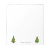 クリスマスツリーホリデイウィンターステーションメモ帳 ノートパッド (正面)