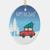 クリスマスツリーホリデイズサークルオーナメント セラミックオーナメント (右)