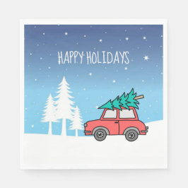 クリスマスツリーホリデイズランチョンナプキンス スタンダードランチョンナプキン