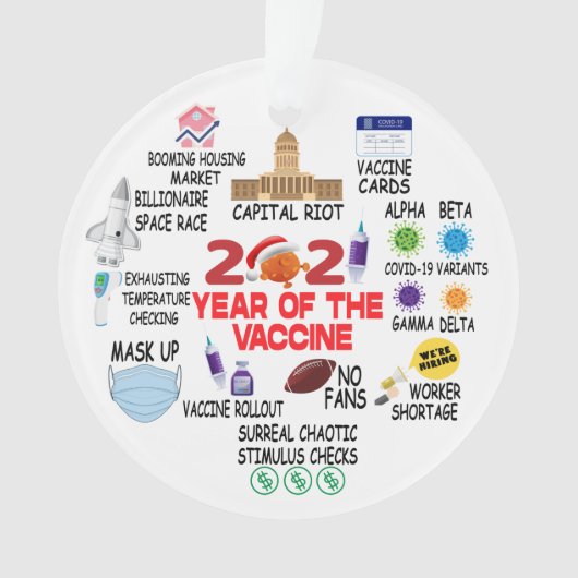 クリスマスツリーホリデイデコーおもしろいキープサケ2021 オーナメント (正面)