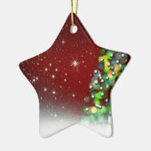 クリスマスツリーホリデイピースラブデスティニー セラミックオーナメント (左)