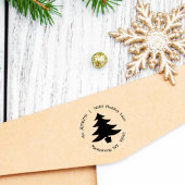 クリスマスツリーホリデイ差出人住所 ラバースタンプ