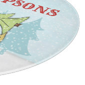 クリスマスツリーホリデーウィンタースノーフォールカー カッティングボード (角)