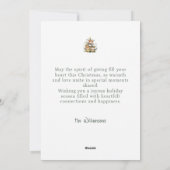 クリスマスツリーホリデーカードに絡まる猫 シーズンカード (裏面)