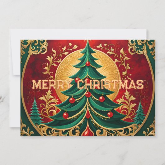 クリスマスツリーホリデーカード シーズンカード (正面)