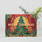 クリスマスツリーホリデーカード シーズンカード (スタンド正面)