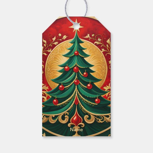 クリスマスツリーホリデーギフトラベル ギフトタグ (裏面)