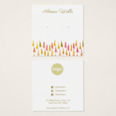 クリスマスツリーホリデースクエアイヤリングディスプレイカード (正面&裏面)