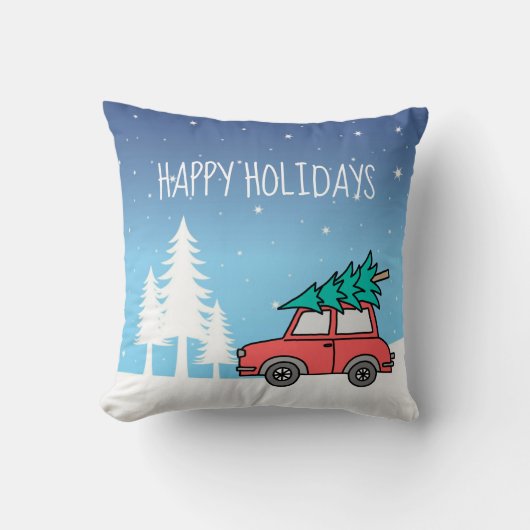 クリスマスツリーホリデーズ装飾用クッション クッション (正面)