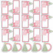 クリスマスツリーホリデーセルフスティックギフトラベル シール (正面)