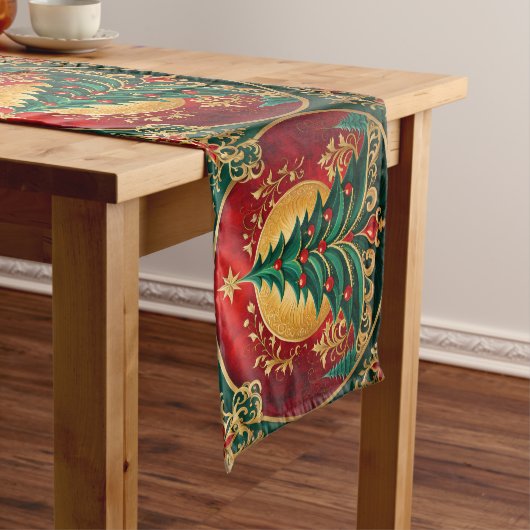 クリスマスツリーホリデーテーブルランナー ミディアムテーブルランナー (インサイチュ)