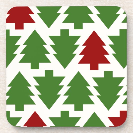 クリスマスツリーホリデーパターン コースター (正面)